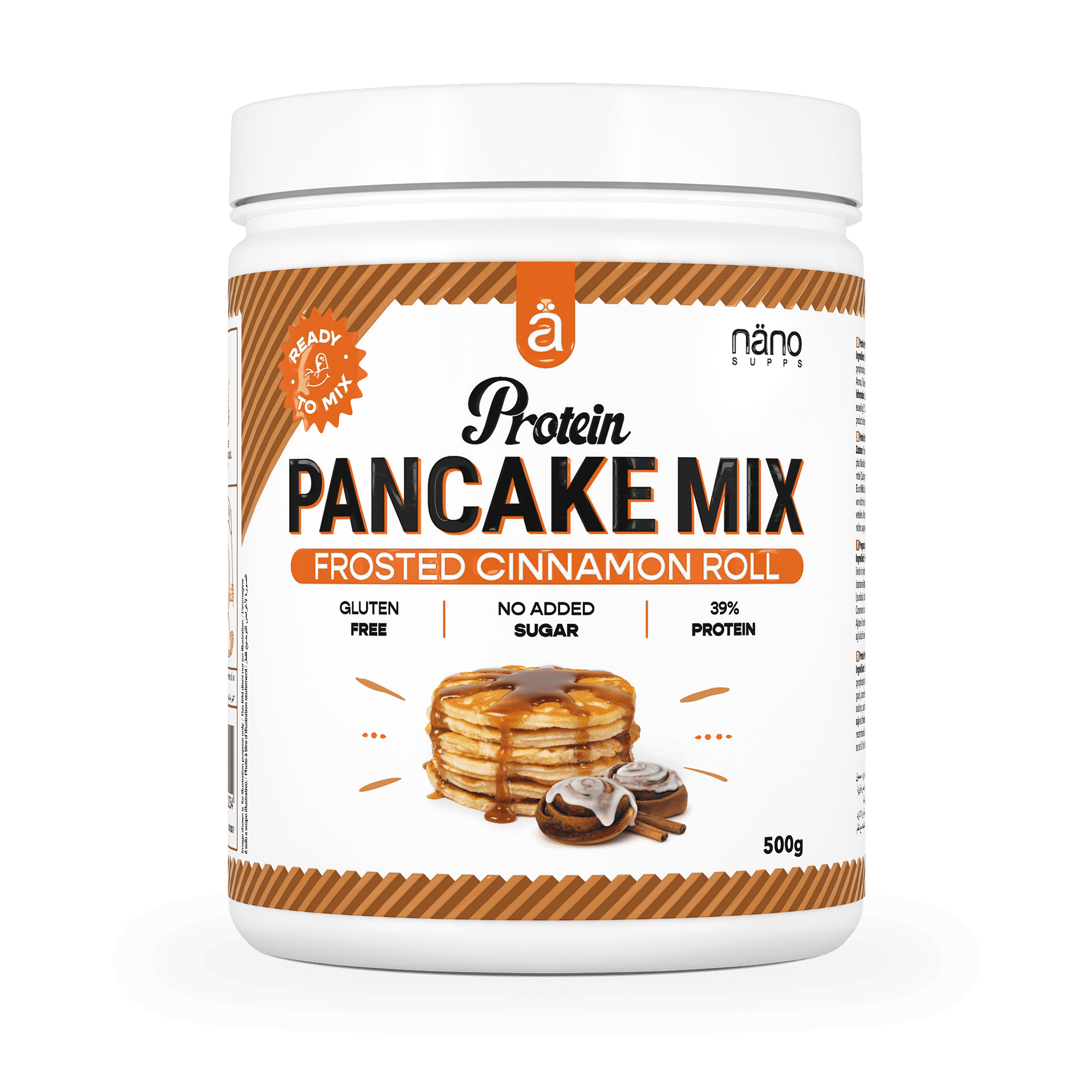 Protein Pancake Mix Frosted Cinnamon Roll