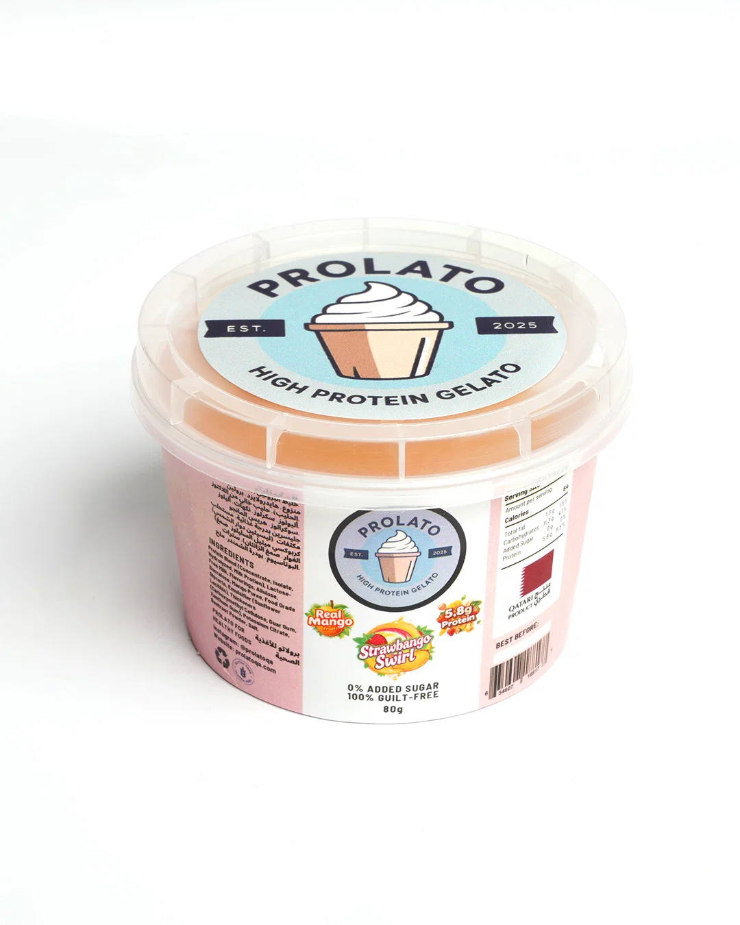 Prolato Gelato Ice Cream Strawbango Swirl 80 g