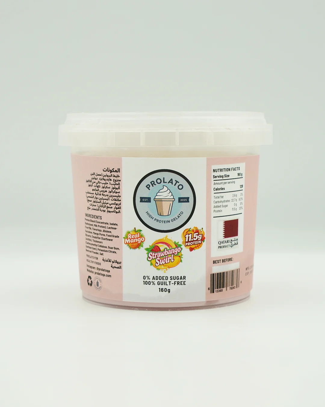 Prolato Gelato Ice Cream Strawbango Swirl 160 g